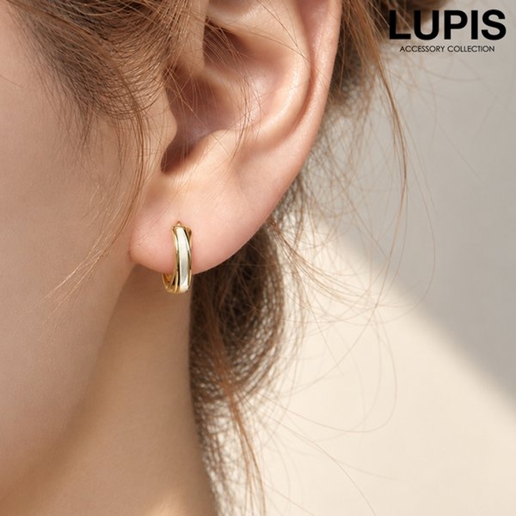 クロスラインフープピアス | LUPIS | 詳細画像1 