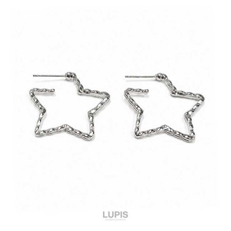 【S925ポスト】メタルラインスターフープピアス | LUPIS | 詳細画像2 