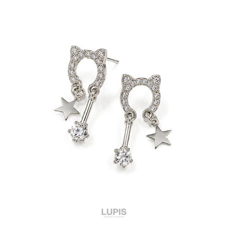 【S925ポスト】キャット×スタースウィングピアス | LUPIS | 詳細画像3 