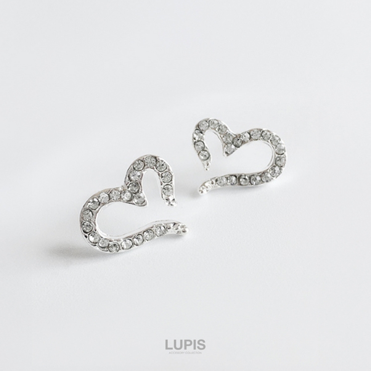 オープンハートキラキラピアス | LUPIS | 詳細画像2 