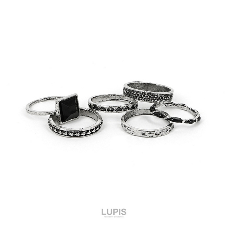 【6本セット】6デザインシルバーリングセット | LUPIS | 詳細画像2 