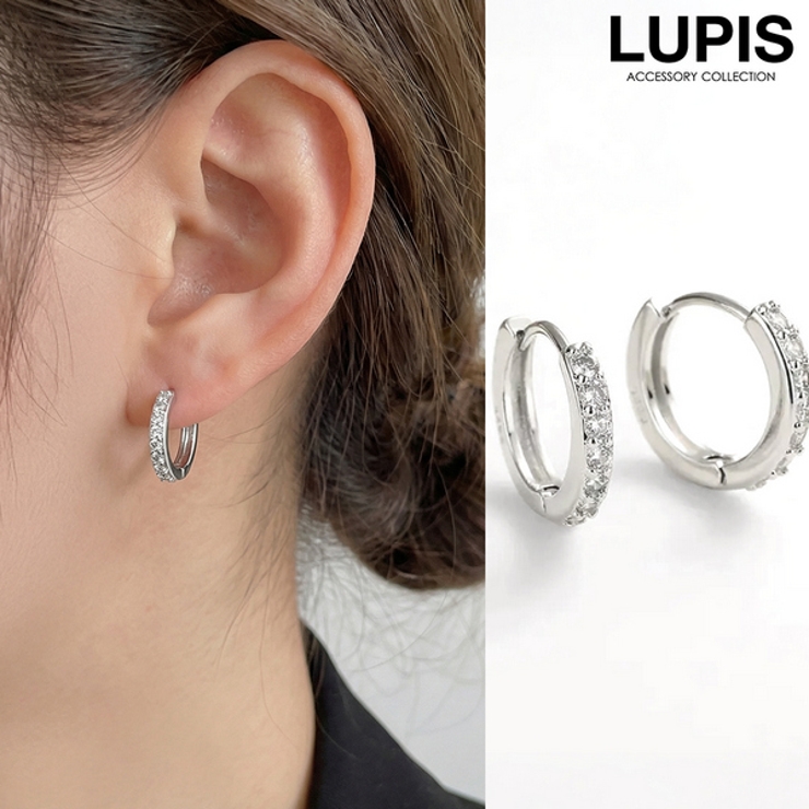 シルバーフープリングピアス | LUPIS | 詳細画像1 