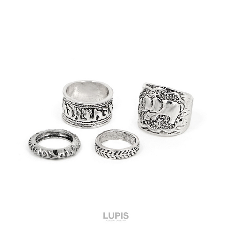 エレファントエスニックシルバーリングセット | LUPIS | 詳細画像2 