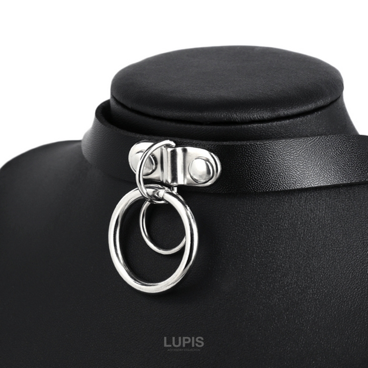ダブルリングレザーチョーカーネックレス | LUPIS | 詳細画像5 