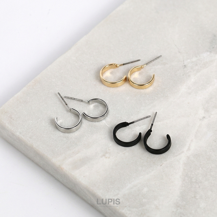 プレートハーフフープピアス | LUPIS | 詳細画像3 