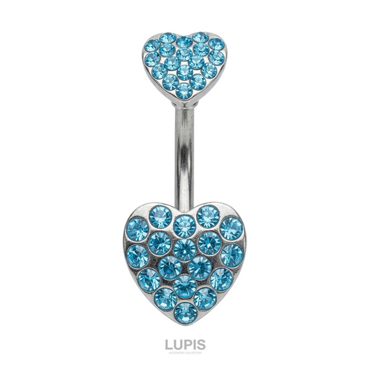 【14G】ハートパヴェバナナバーベルボディピアス・へそピアス | LUPIS | 詳細画像5 