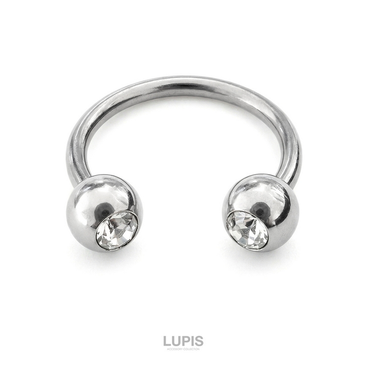 【16G】ダブルジュエルサーキュラーバーベルボディピアス | LUPIS | 詳細画像3 