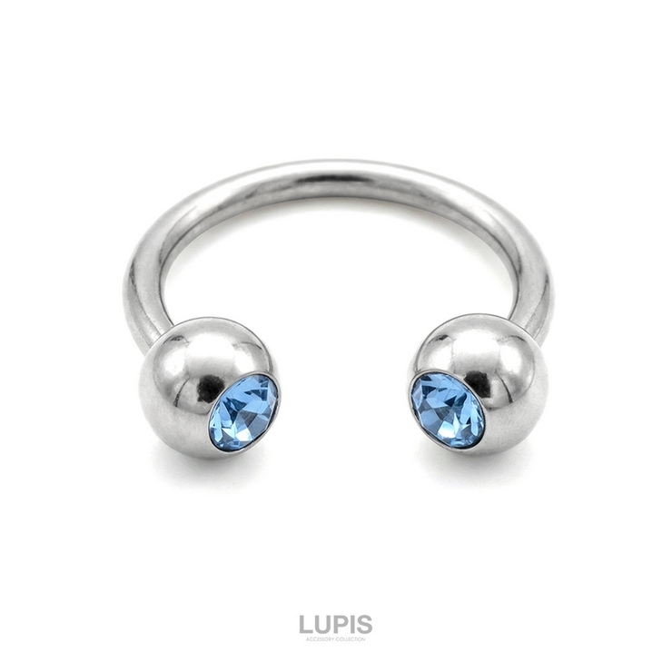 【16G】ダブルジュエルサーキュラーバーベルボディピアス | LUPIS | 詳細画像6 
