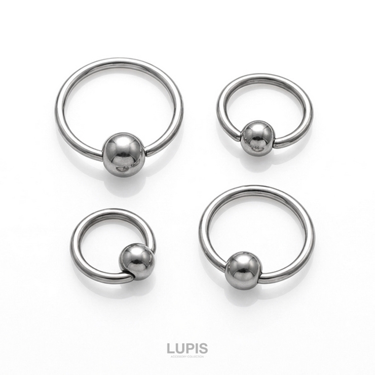 【14G】シルバーシンプルキャプティブビーズリングボディピアス | LUPIS | 詳細画像2 