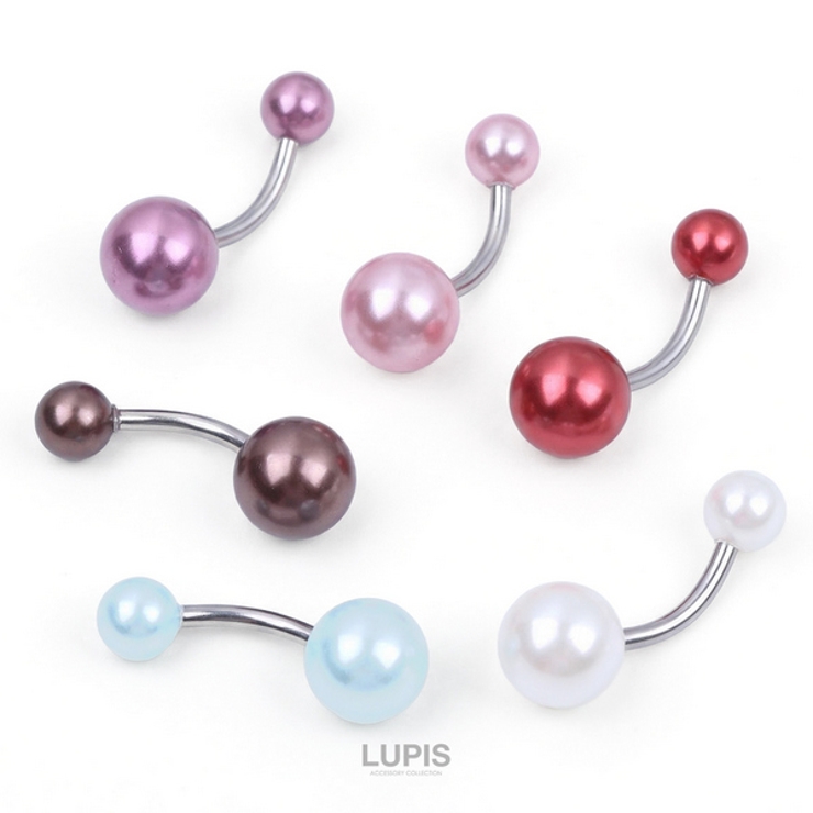 【16G】メタリックカラーバナナバーベルボディピアス・へそピアス | LUPIS | 詳細画像2 