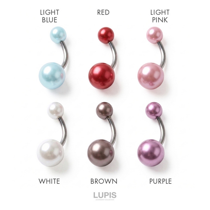 【16G】メタリックカラーバナナバーベルボディピアス・へそピアス | LUPIS | 詳細画像3 