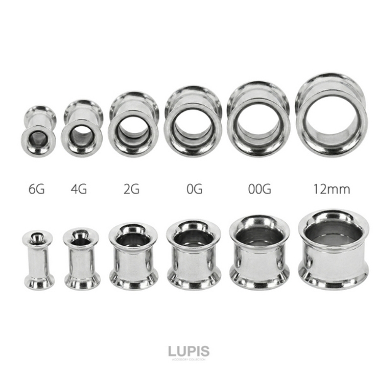 【6G～12mm】ダブルフレアアイレットボディピアス | LUPIS | 詳細画像2 