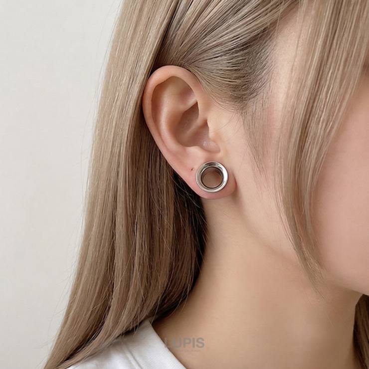 【6G～12mm】ダブルフレアアイレットボディピアス | LUPIS | 詳細画像4 