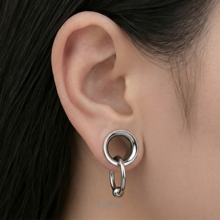 【6G～12mm】ダブルフレアアイレットボディピアス | LUPIS | 詳細画像5 