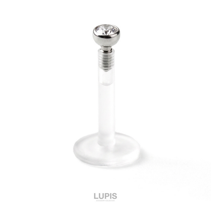 【16G】クリアシークレットラブレットスタッドボディピアス | LUPIS | 詳細画像2 