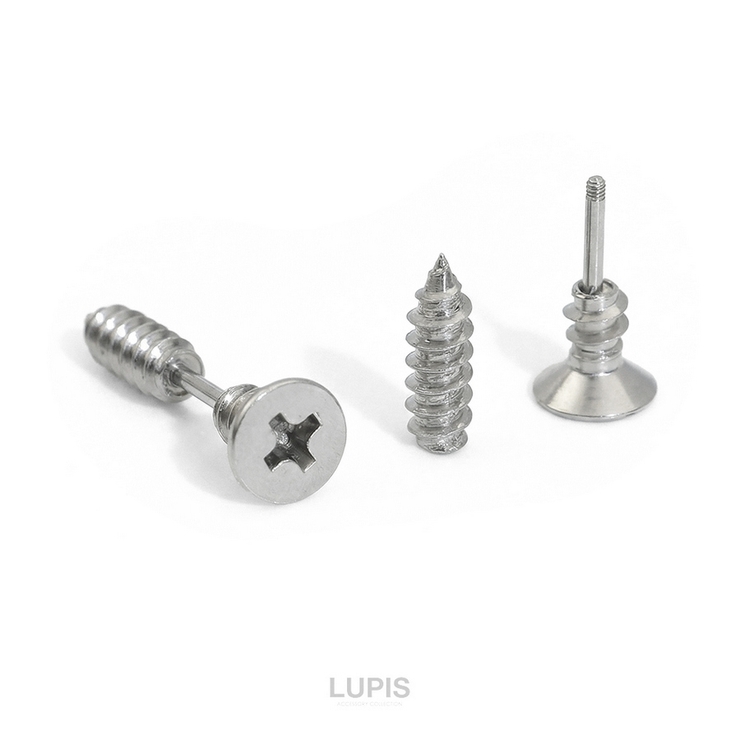【16G】ネジモチーフストレートバーベルボディピアス | LUPIS | 詳細画像4 