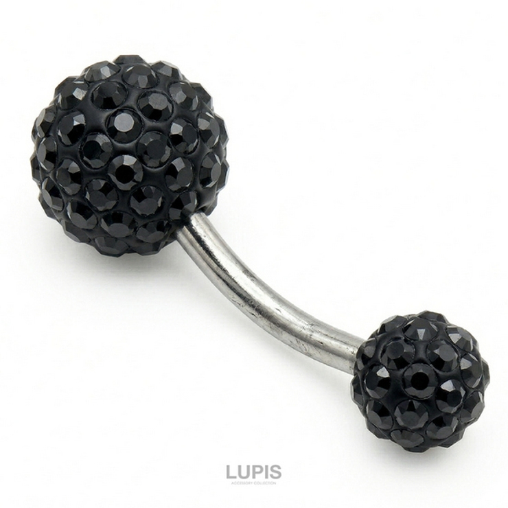 【14G】カラーパヴェバナナバーベルボディピアス・へそピアス | LUPIS | 詳細画像3 