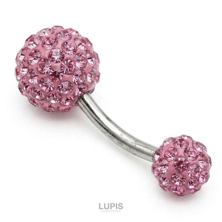 【14G】カラーパヴェバナナバーベルボディピアス・へそピアス | LUPIS | 詳細画像4 