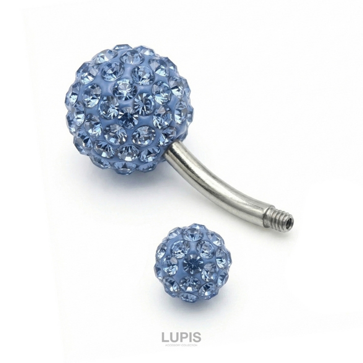 【14G】カラーパヴェバナナバーベルボディピアス・へそピアス | LUPIS | 詳細画像6 