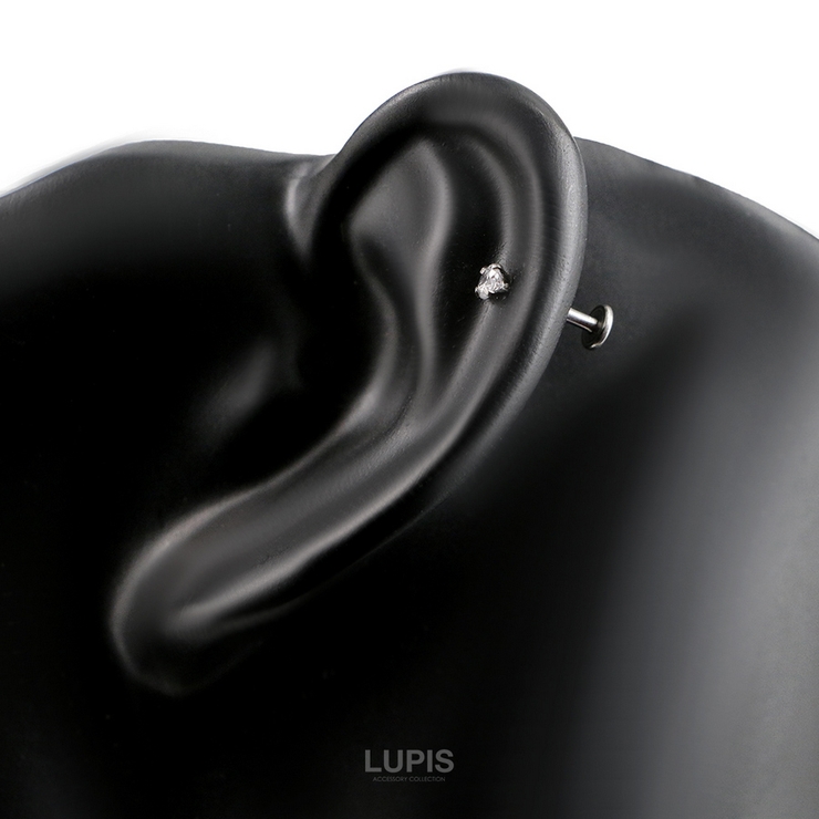 【16G】クリアジルコニアラブレットスタッドボディピアス | LUPIS | 詳細画像6 