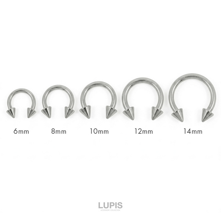 【16G】コーンヘッドシルバーサーキュラーバーベルボディピアス | LUPIS | 詳細画像3 