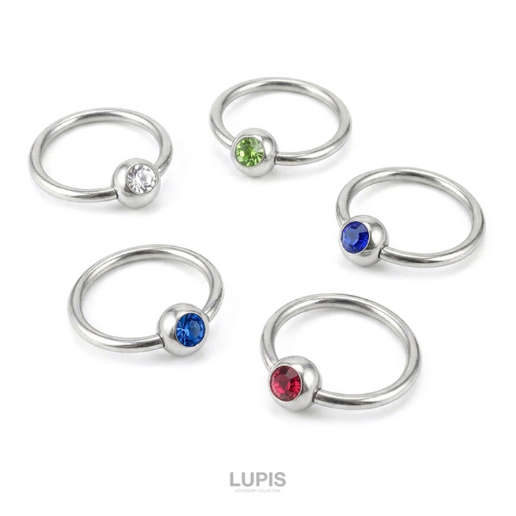 【16G】カラージュエルキャプティブビーズリングボディピアス | LUPIS | 詳細画像2 