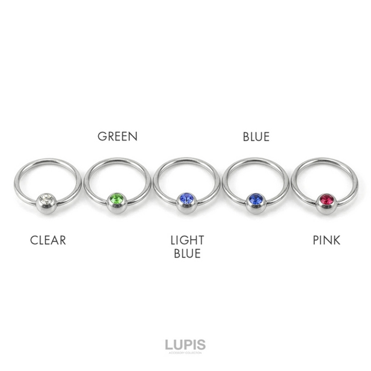 【16G】カラージュエルキャプティブビーズリングボディピアス | LUPIS | 詳細画像3 