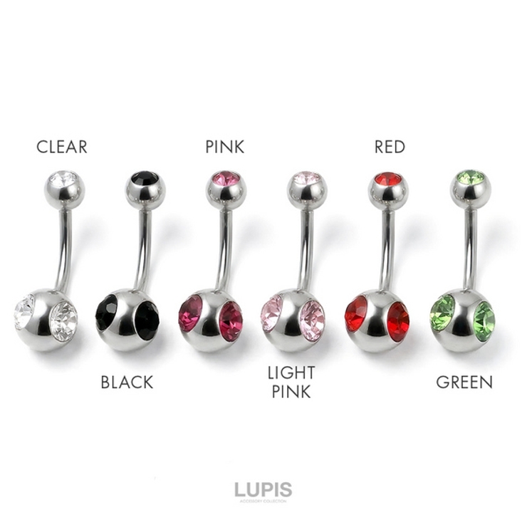 【14G】ジュエルバナナバーベルボディピアス・へそピアス | LUPIS | 詳細画像3 