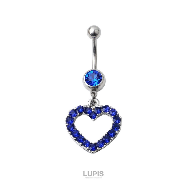 【14G】ハート＆ジュエルバナナバーベルボディピアス・へそピアス | LUPIS | 詳細画像4 