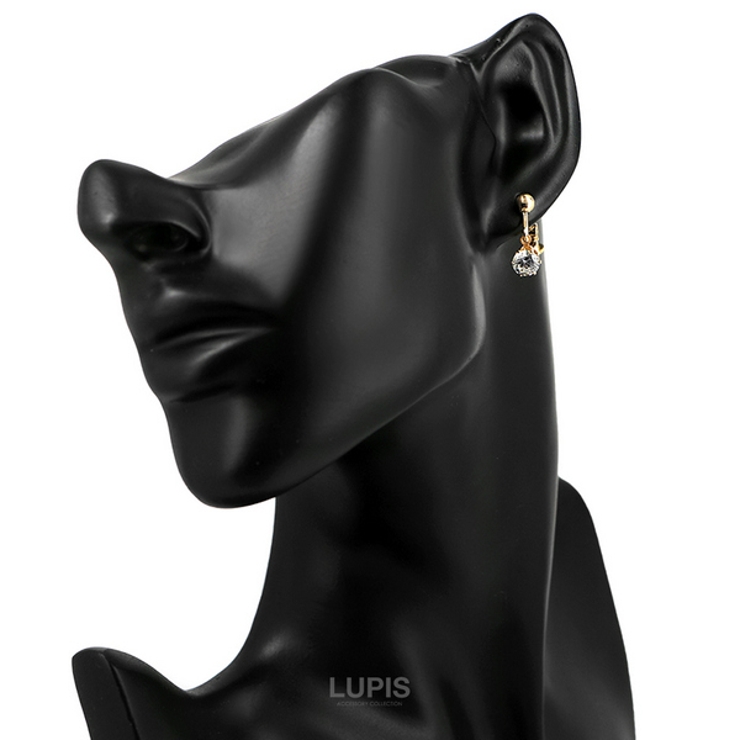 リファインドソリティアゴールドイヤリング 【ゴールド ラインストーン | LUPIS | 詳細画像6 