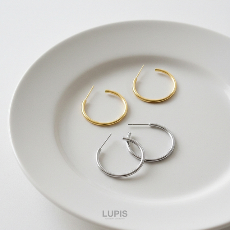 シンプルハーフフープピアス | LUPIS | 詳細画像3 