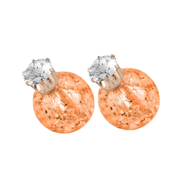 オレンジ | クラッシュストーンピアス 【ピアス アクセサリー | LUPIS