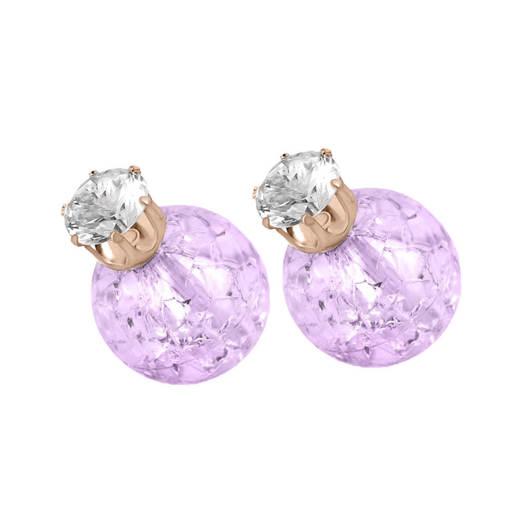 パープル | クラッシュストーンピアス 【ピアス アクセサリー | LUPIS