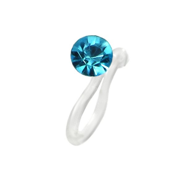 ライトブルー | ≪1個入り片耳用≫カラージュエルシリコンイヤリング  | LUPIS