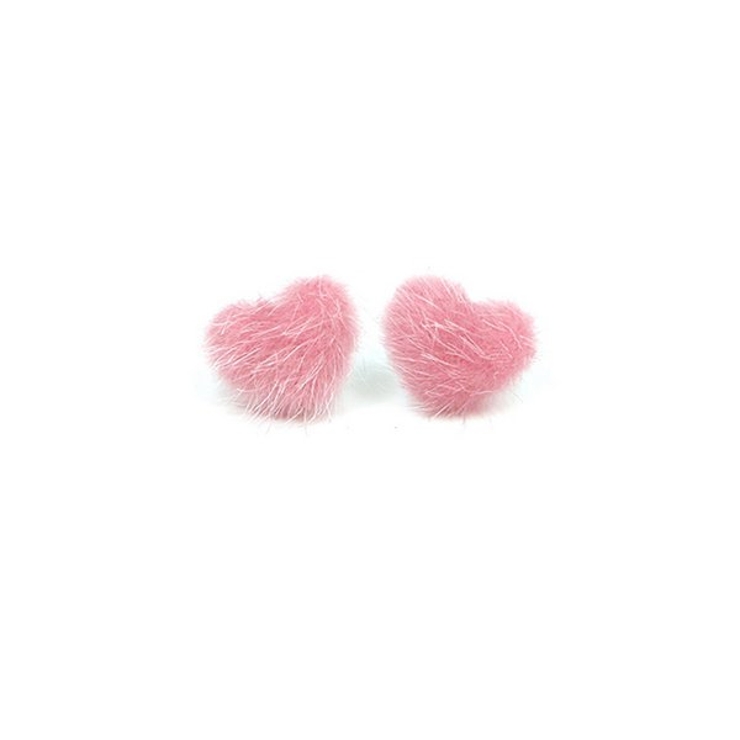 ピンク | ハートファーピアス | LUPIS
