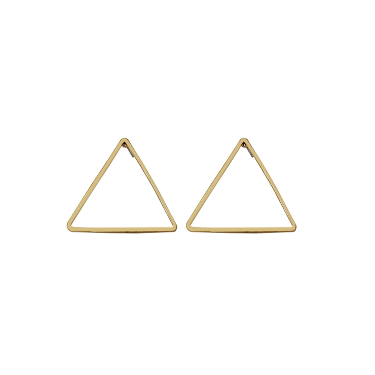トライアングル×ゴールド | トライアングル＆スクエアフレームピアス 【ピアス アクセサリー | LUPIS