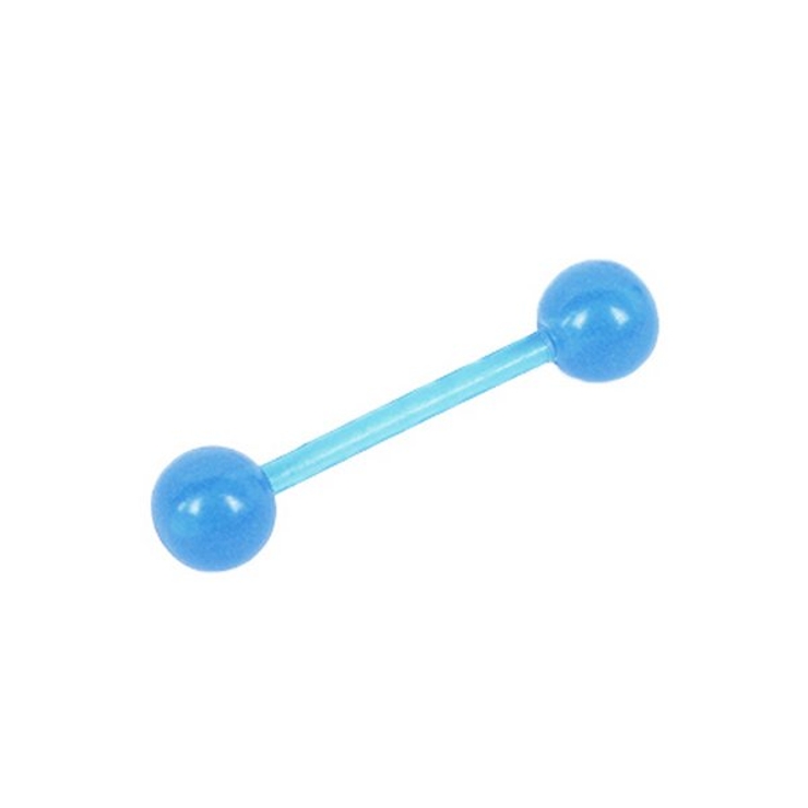 ブルー | アクリルカラーストレートバーベルボディピアス  | LUPIS