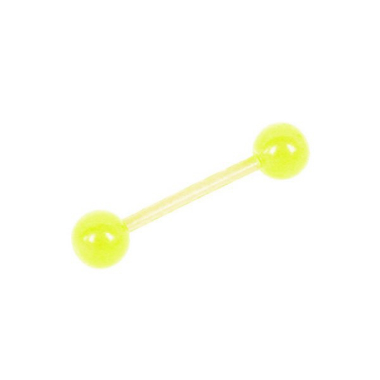 イエロー | アクリルカラーストレートバーベルボディピアス  | LUPIS