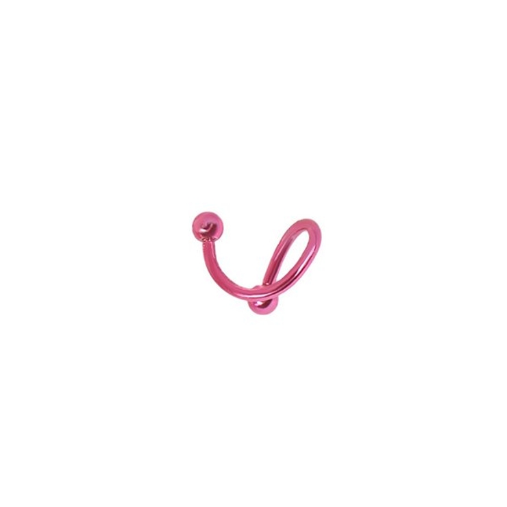 ピンク | 【16G】シンプルカラースパイラルバーベルピアス | LUPIS