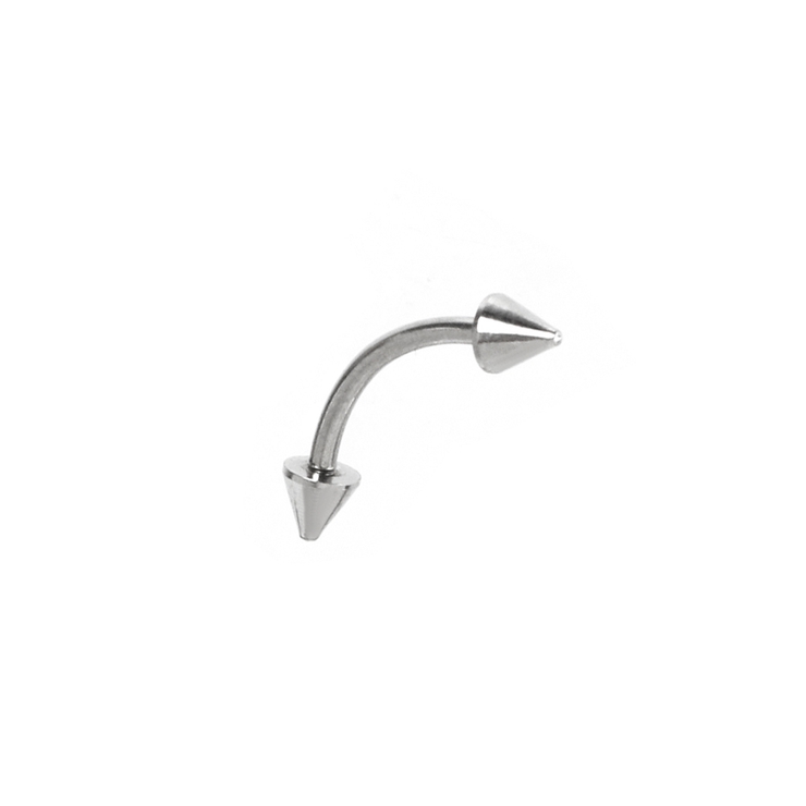 6mm | コーンヘッドバナナバーベルボディピアス へそピアス | LUPIS