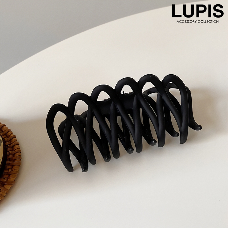 ブラック | マットラインバンスクリップ【ヘアアクセサリー】 | LUPIS