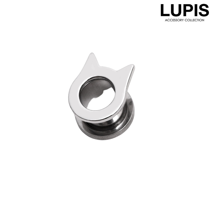 0G | 【0G・00G・12mm】ネコ型トンネルボディピアス | LUPIS
