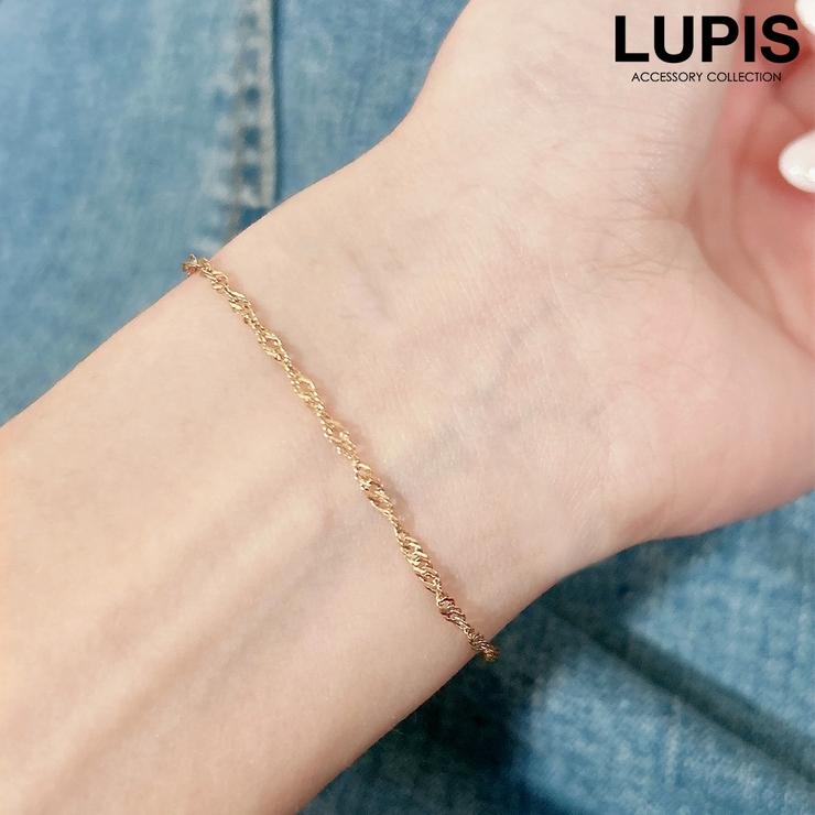 スクリュー×ゴールド | ベーシックチェーンブレスレット | LUPIS