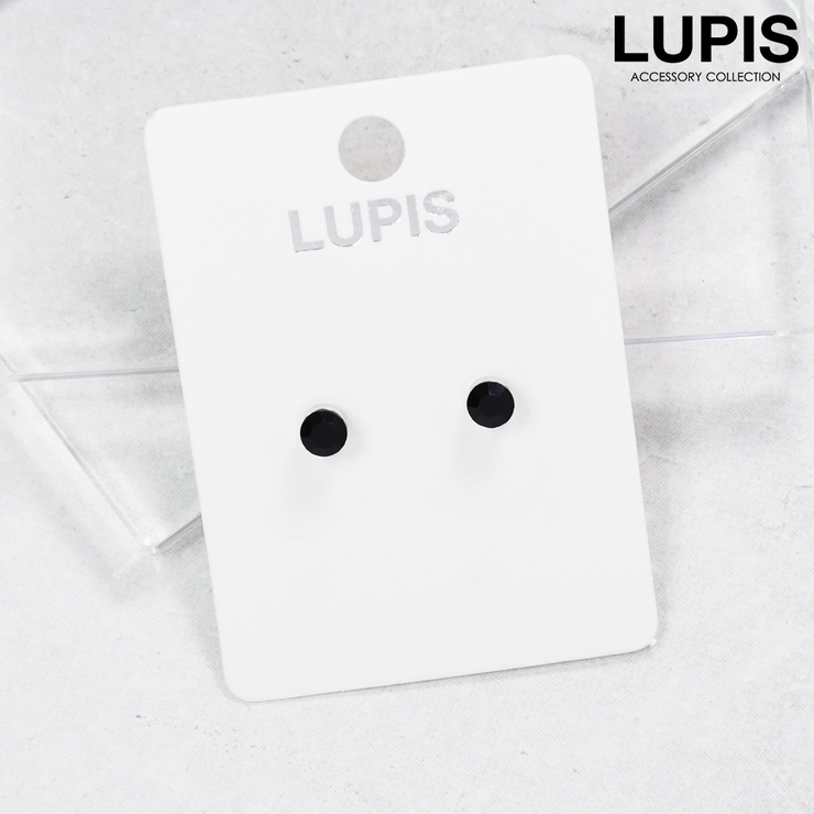 ブラック | カラーストーンマグネットピアス（6色あり）【磁石ピアス】 | LUPIS