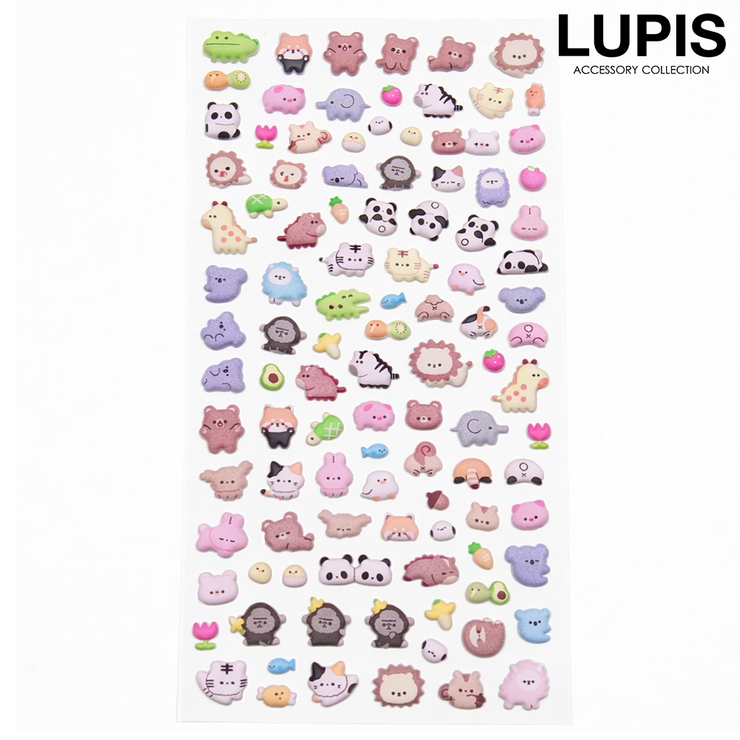 アニマル | 【やわらかいシール】どうぶつぷにぷにシール | LUPIS