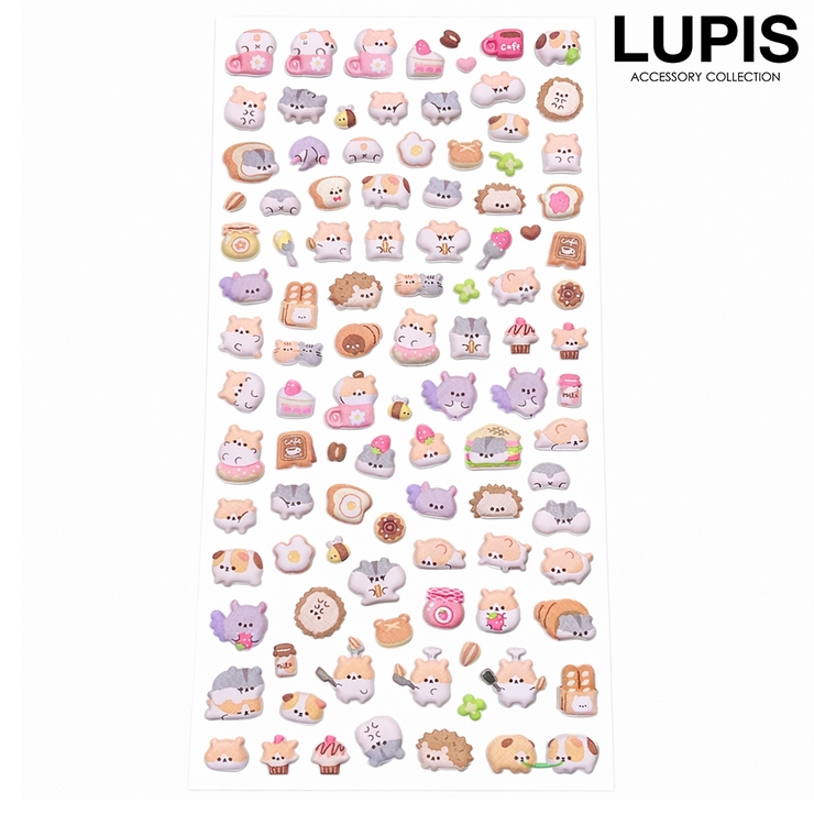 小動物 | 【やわらかいシール】どうぶつぷにぷにシール | LUPIS