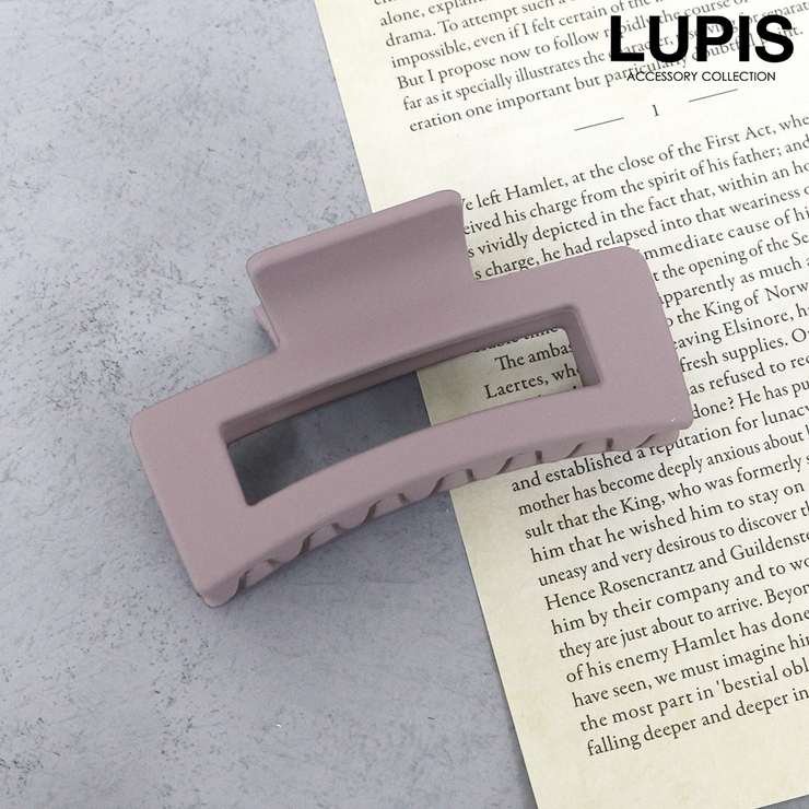 パープル | マットカラーレクタングルバンスクリップ【ヘアアクセサリー】 | LUPIS