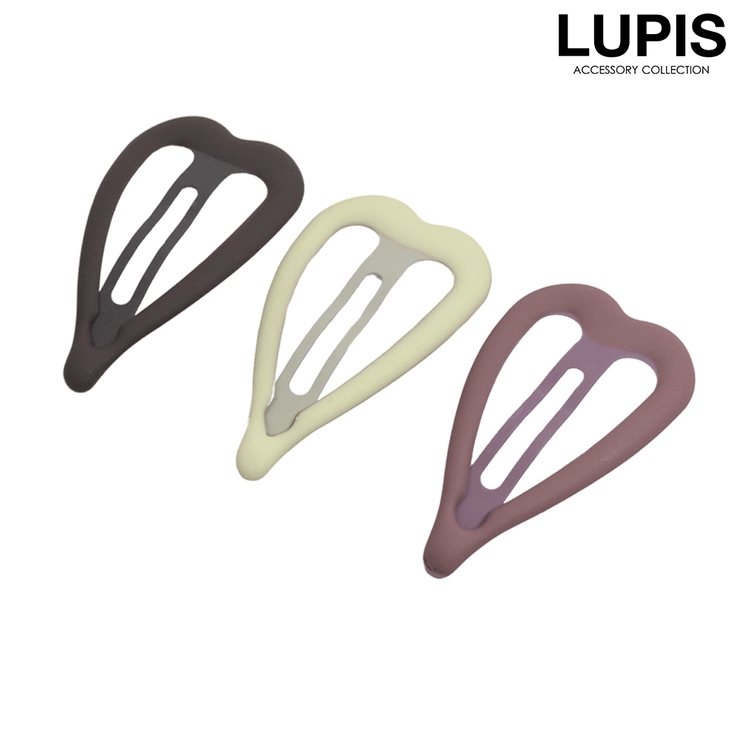ハート | マットカラーハート×スターぱっちんヘアピンセット | LUPIS