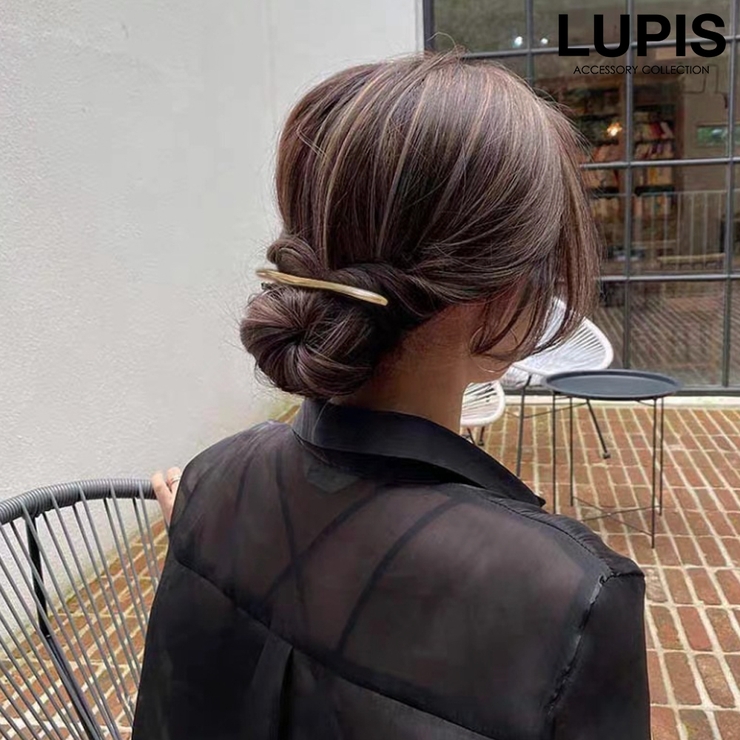 ゴールド | ニュアンスラインメタルバレッタ | LUPIS