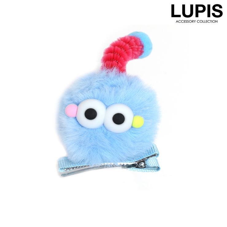 ブルー | ふわふわモンスターヘアクリップ | LUPIS
